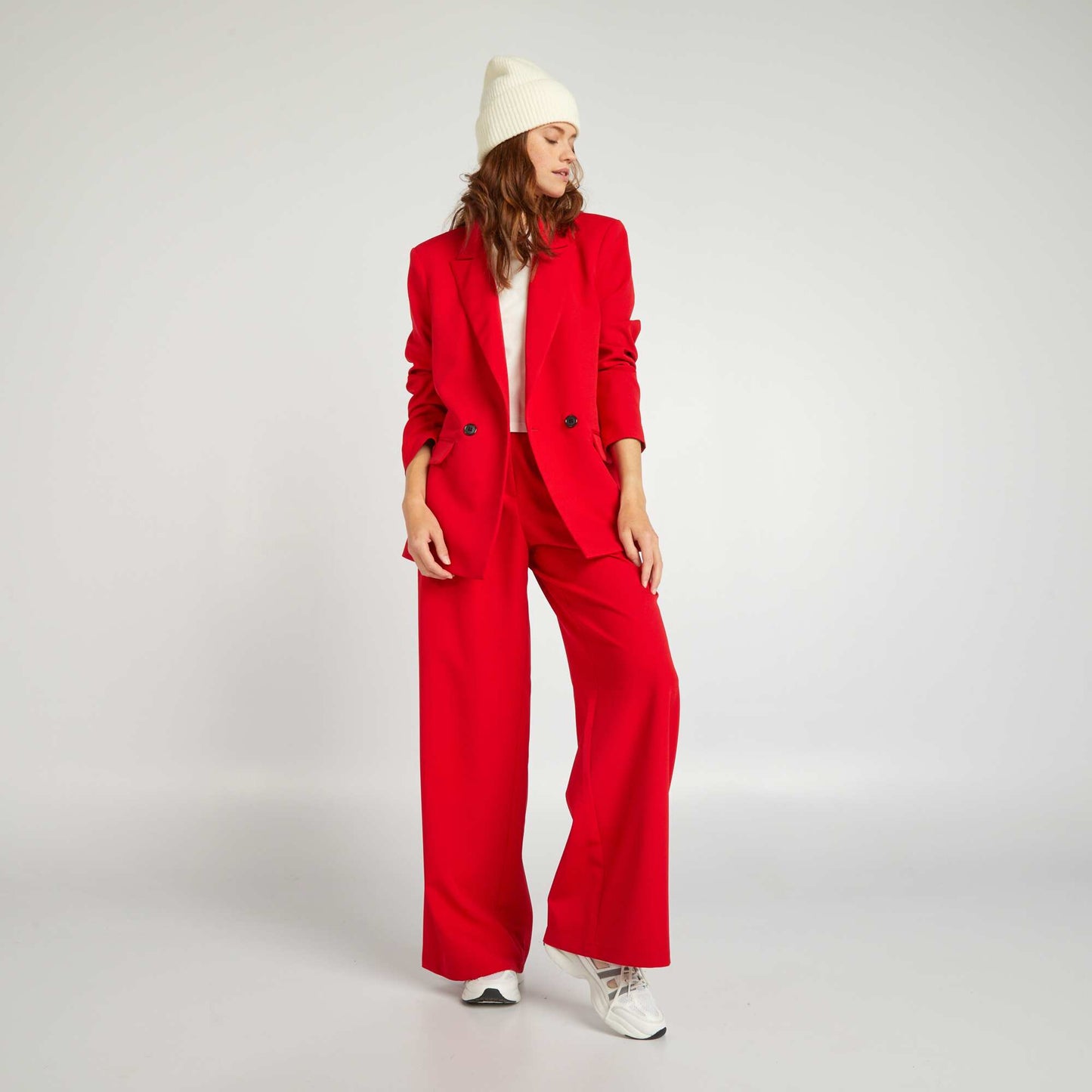 Straight-cut suit trousers RED TANGO