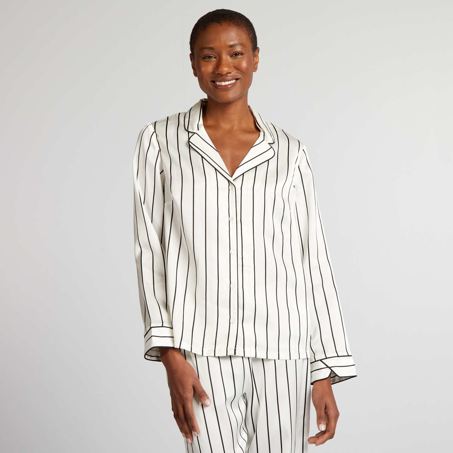 Shirt + trousers pyjama set - 2-piece set WHITE