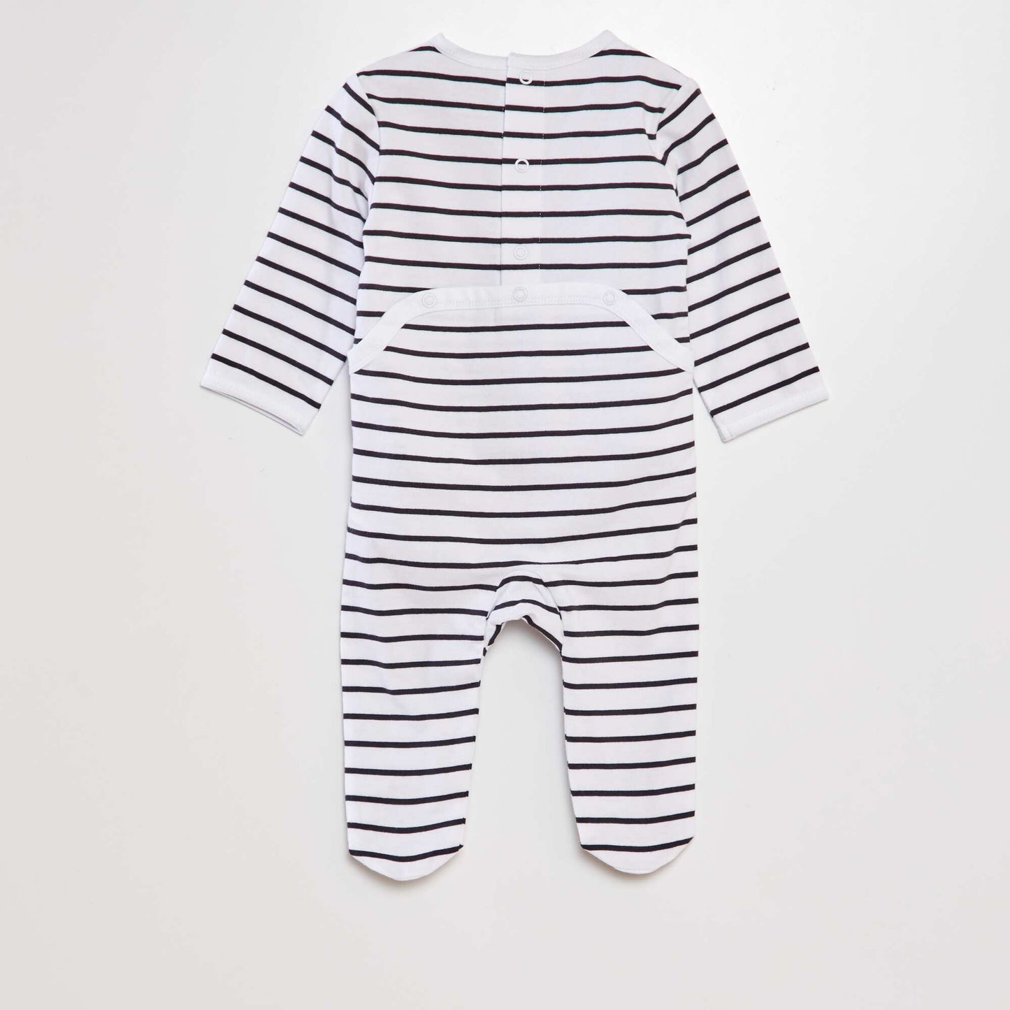 Cotton sleepsuit pyjamas WHITE