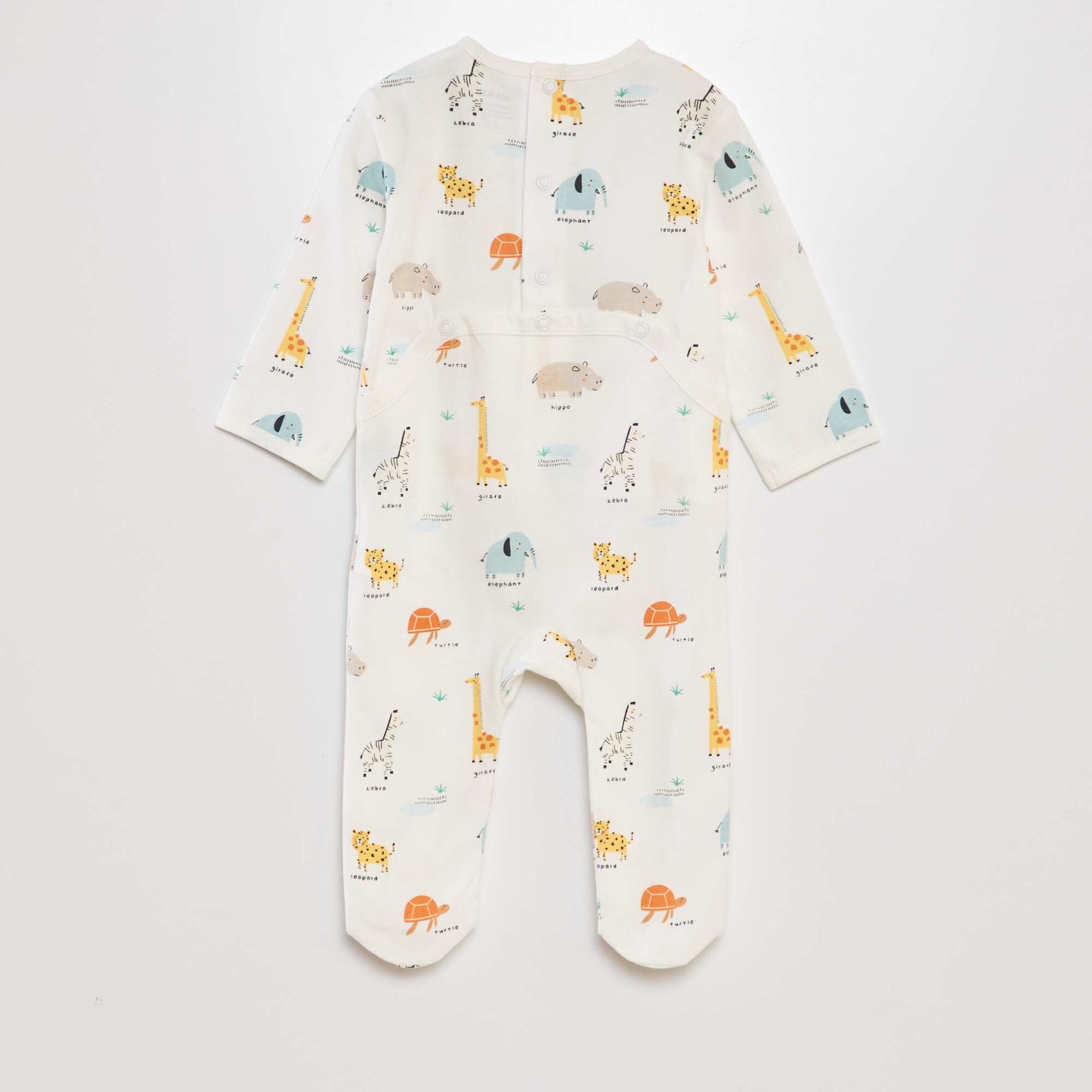 Cotton sleepsuit pyjamas WHITE