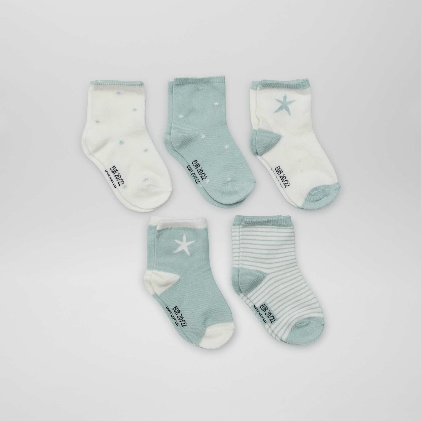 Pack of 5 pairs of socks GREEN