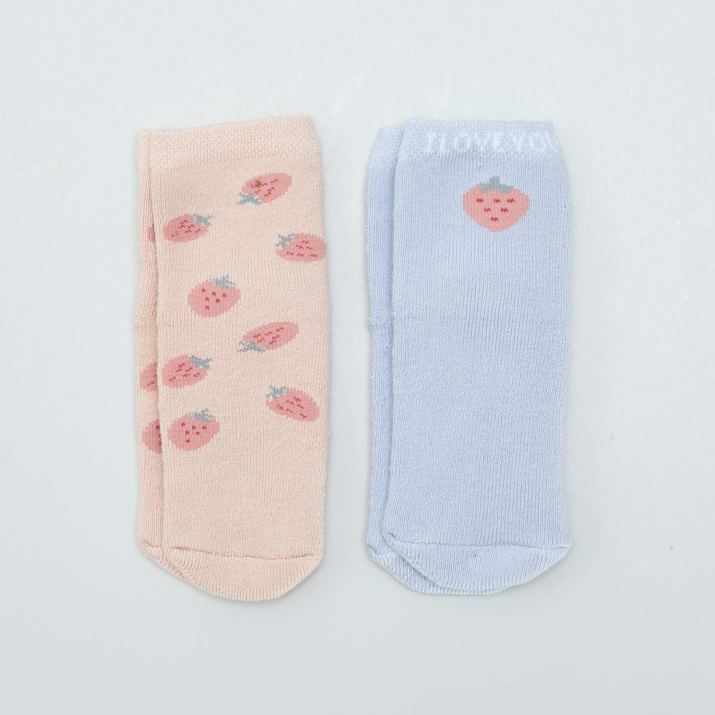 Pack of 2 pairs of slip-resistant socks PINK