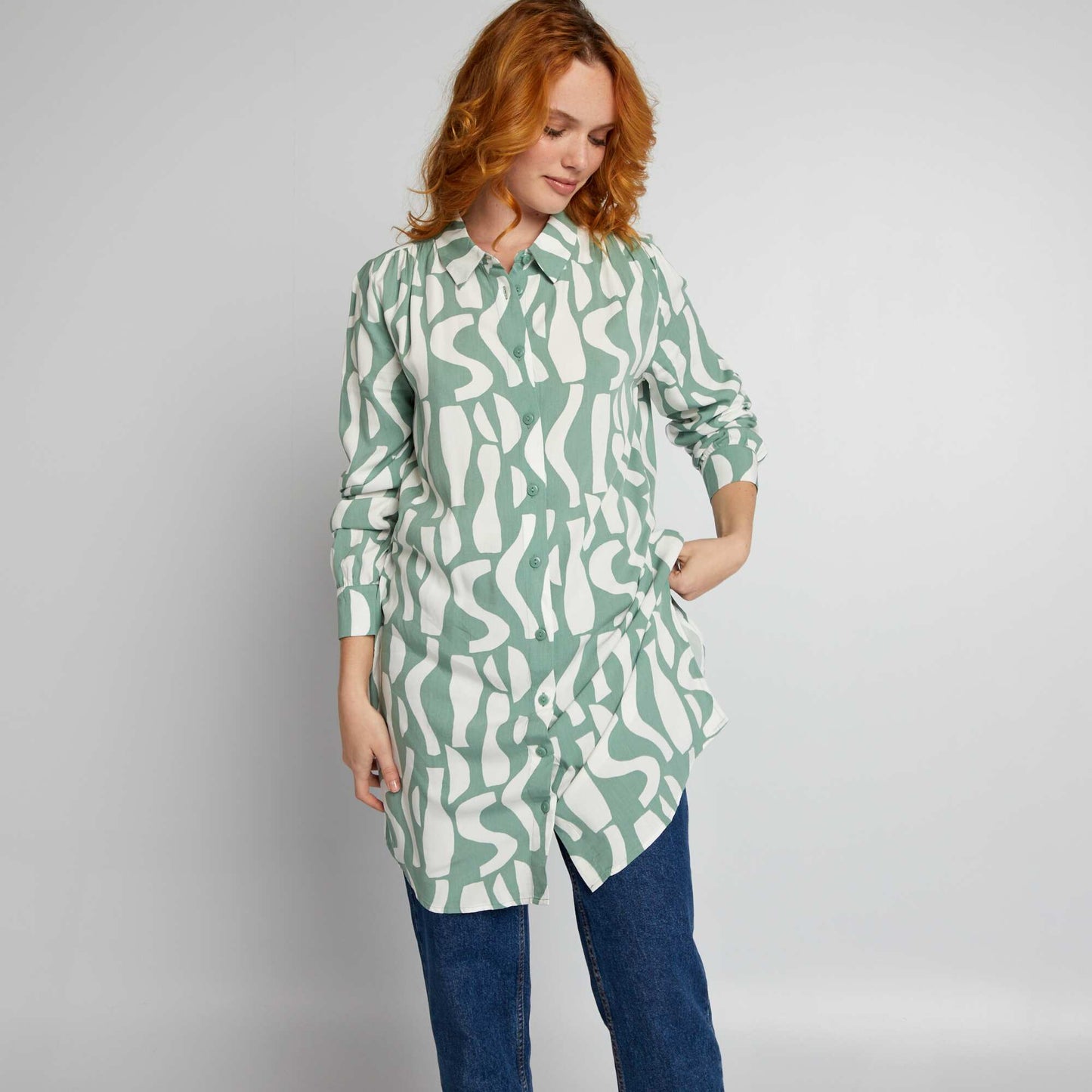 Long blouse GREEN