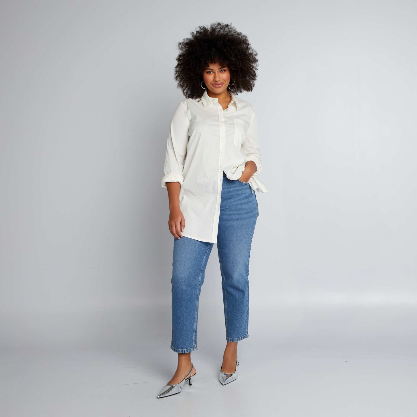 Poplin blouse WHITE