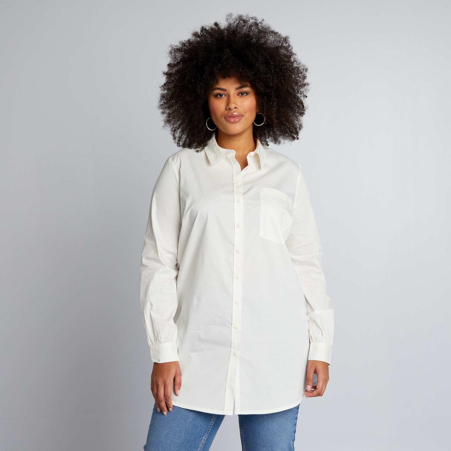 Poplin blouse WHITE