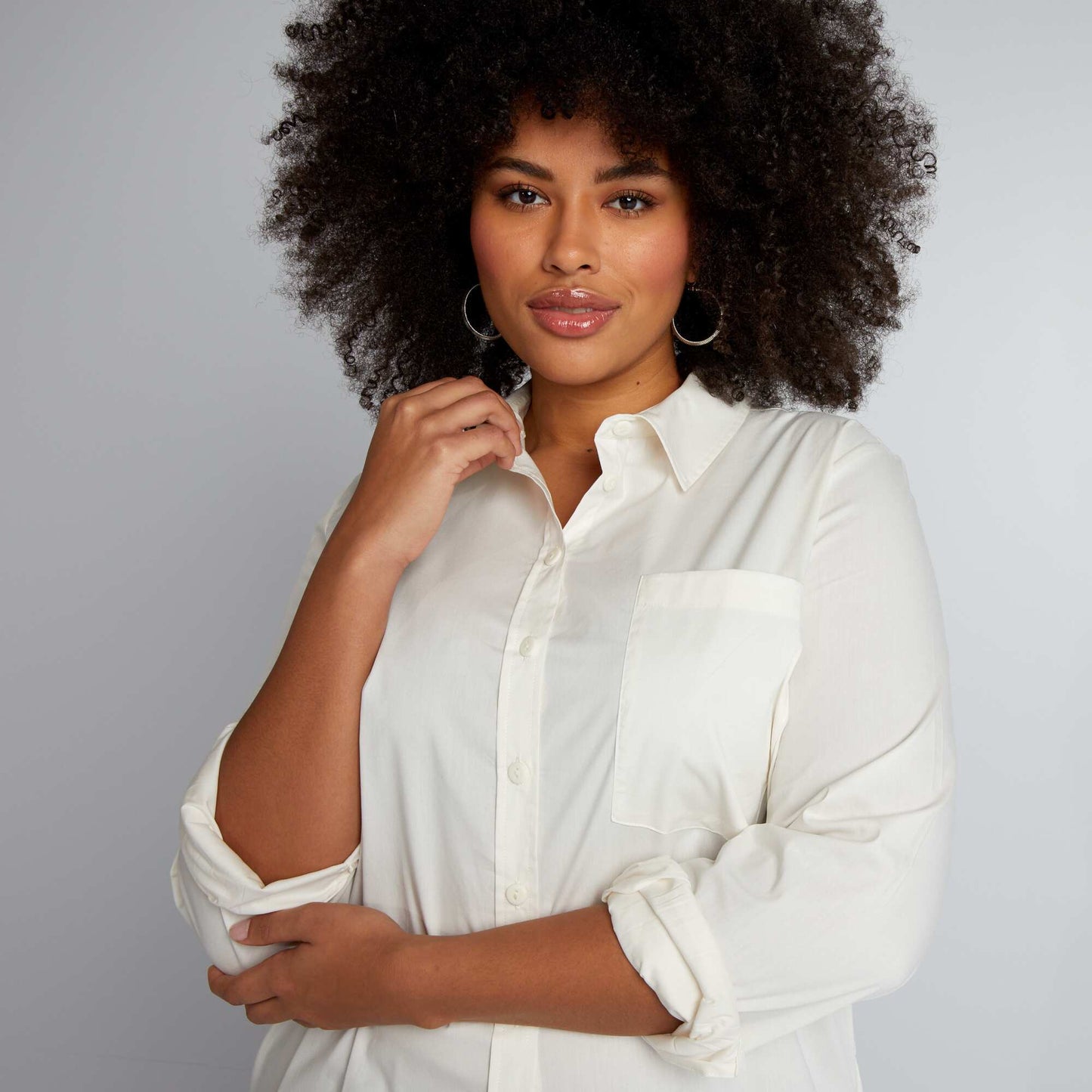 Poplin blouse WHITE