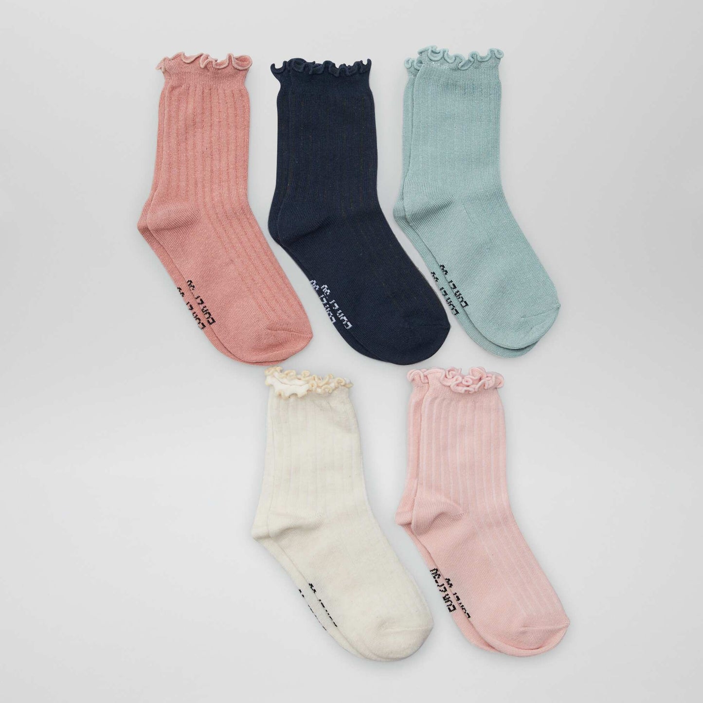 Pack of 5 pairs of socks PINK