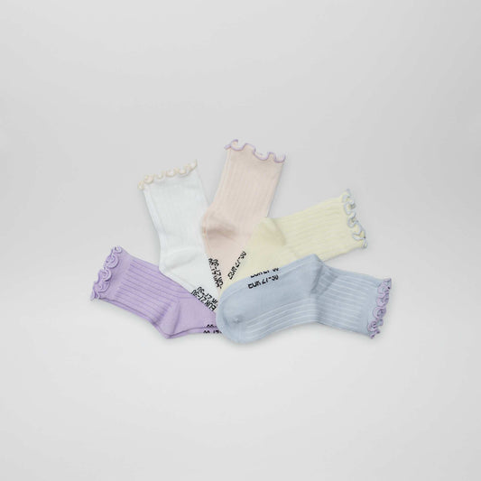 Pack of 5 pairs of socks PINK