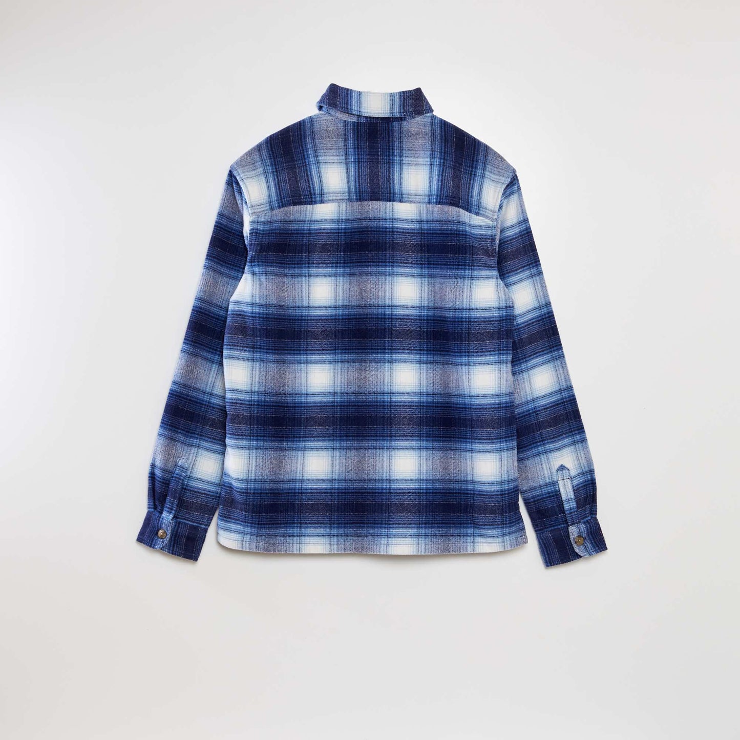 Straight-cut wool overshirt BLUE