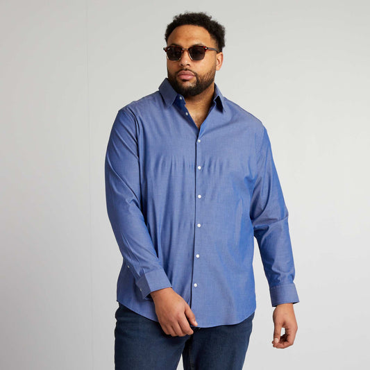 Dobby cotton shirt BLUE