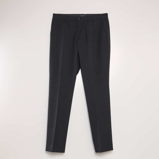 Slim-fit suit trousers black