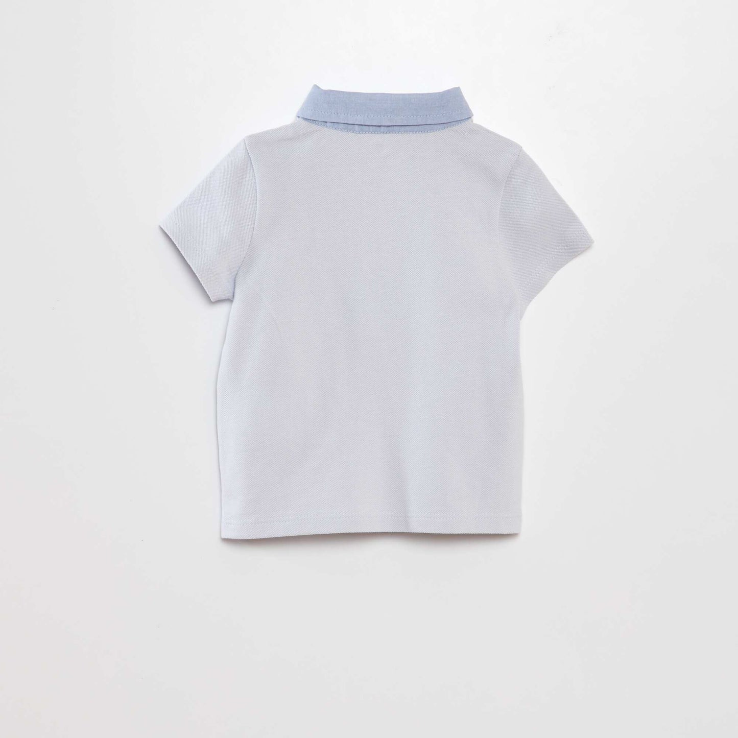 Cotton piqué polo shirt BLUE