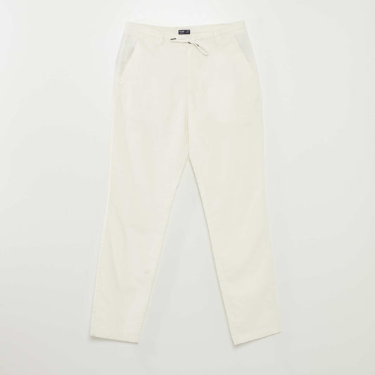 Straight-leg chinos WHITE