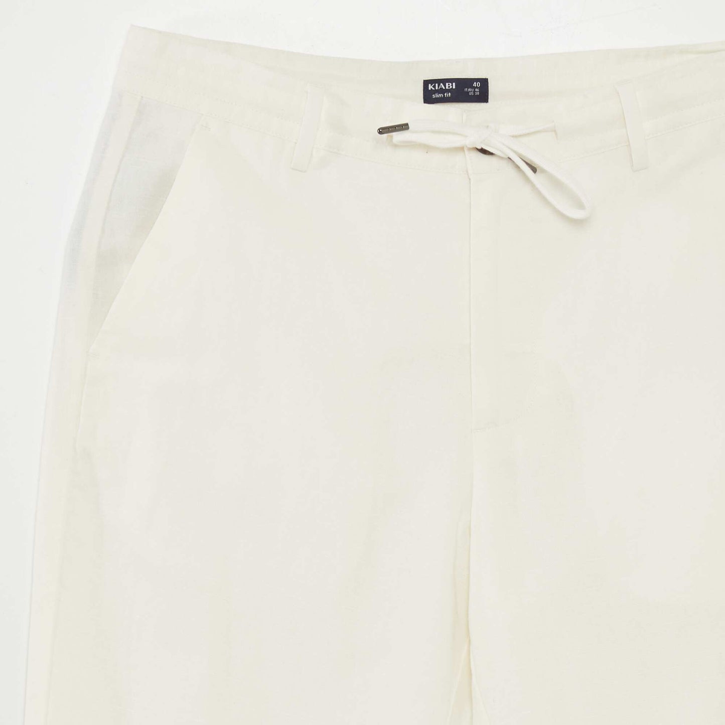 Straight-leg chinos WHITE