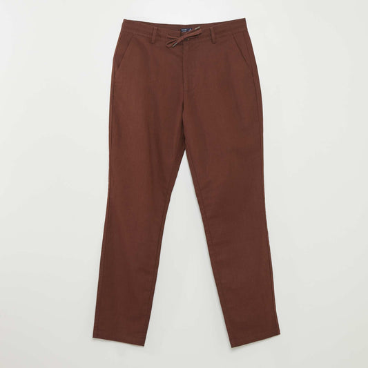 Straight-leg chinos BROWN