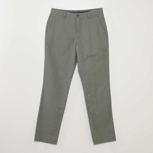 Straight-leg chinos GREEN