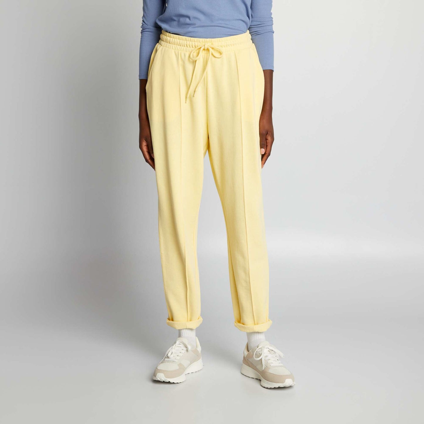 Sweatshirt fabric joggers YELLOW