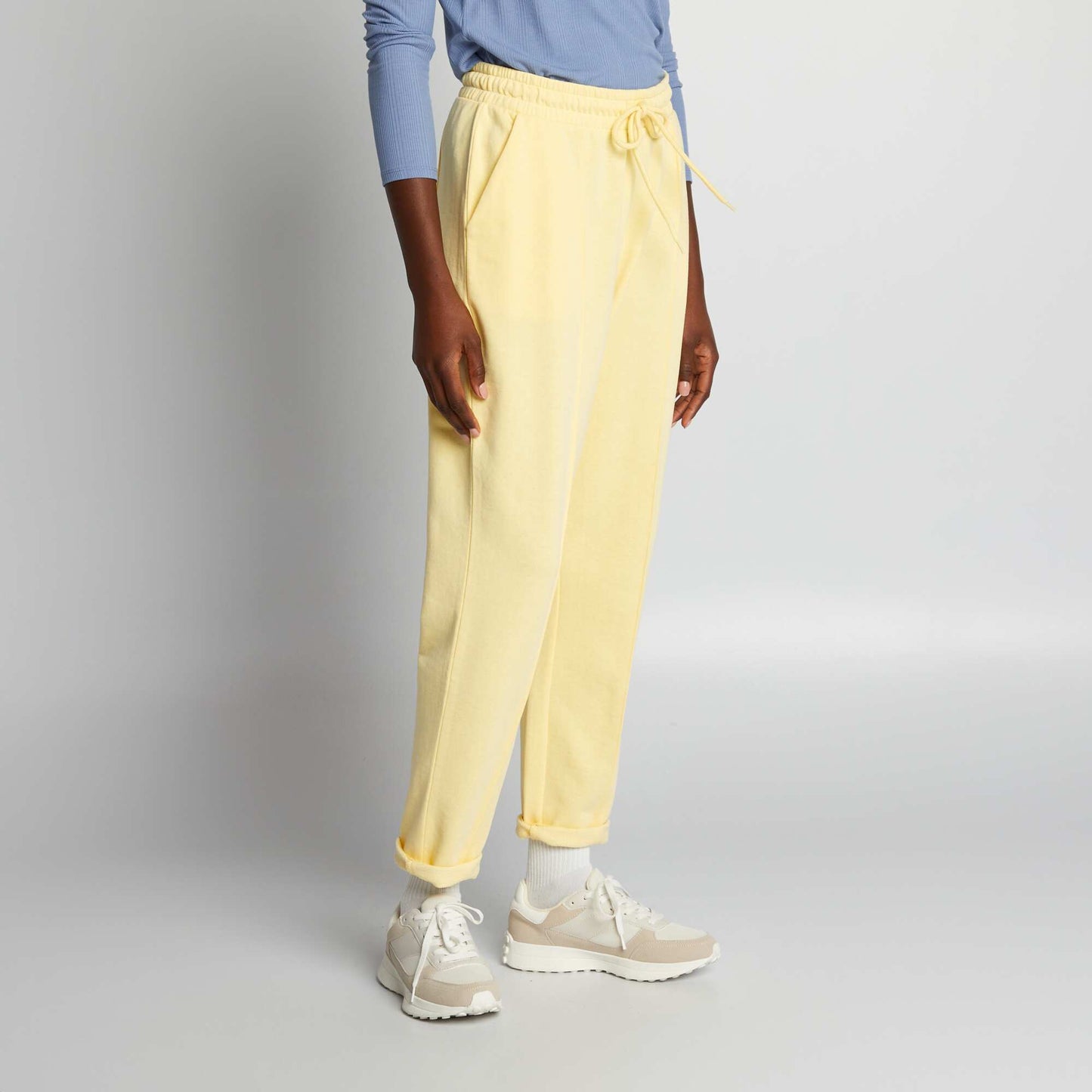 Sweatshirt fabric joggers YELLOW