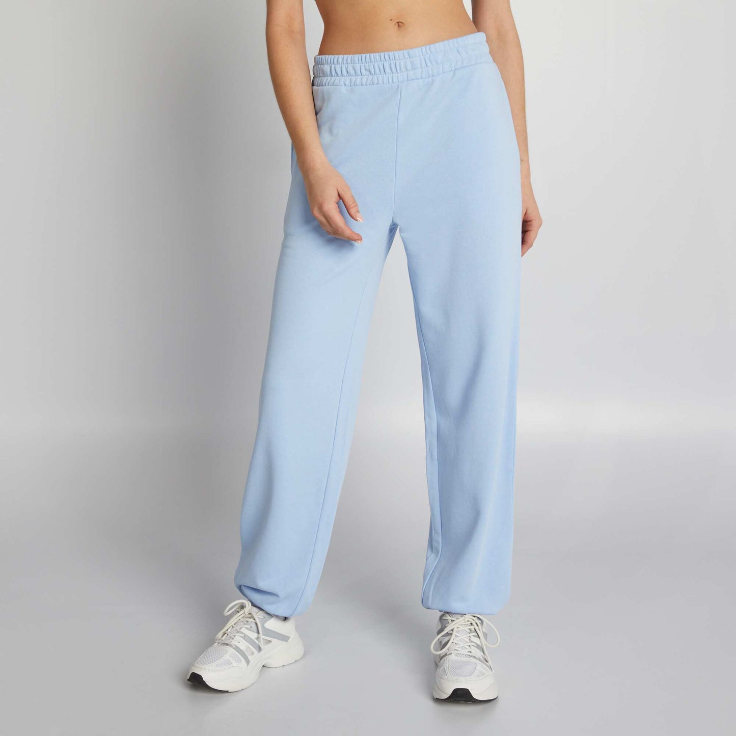 Sweatshirt fabric joggers BLUE