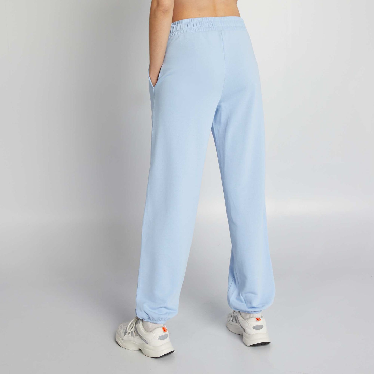 Sweatshirt fabric joggers BLUE