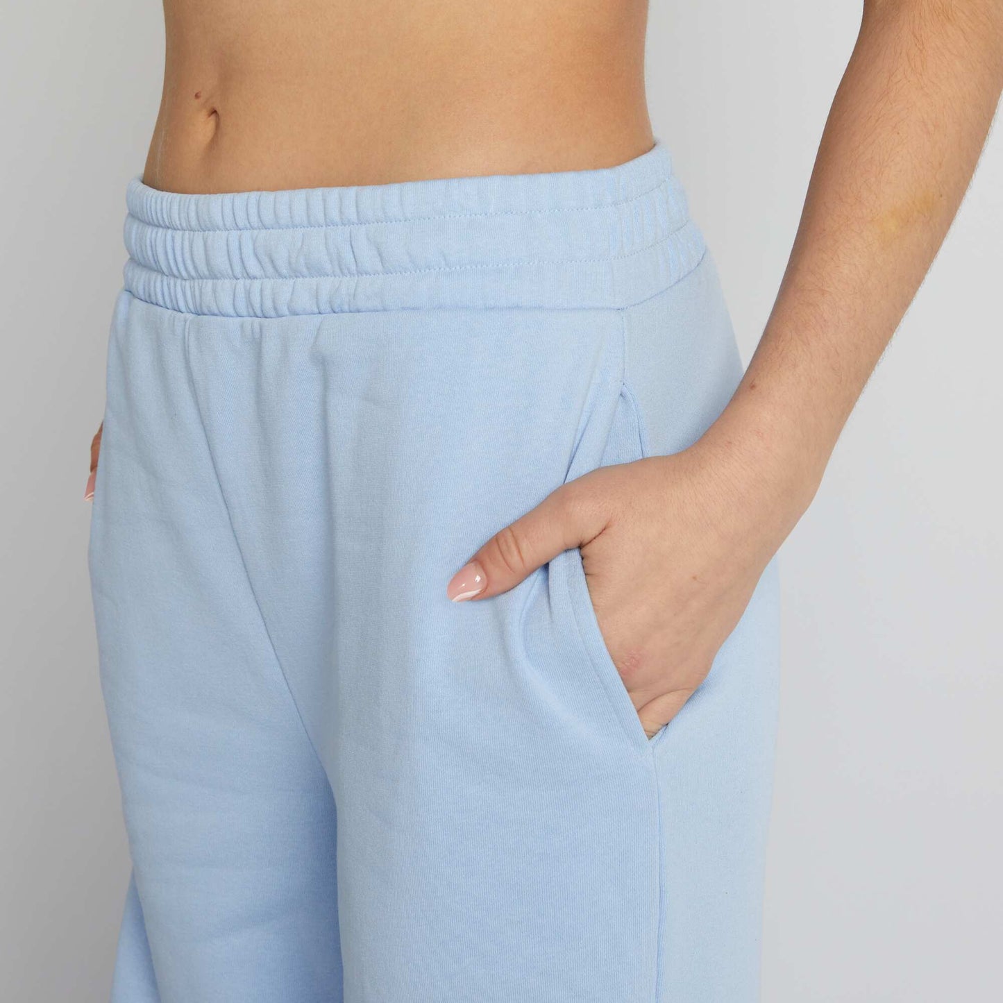 Sweatshirt fabric joggers BLUE