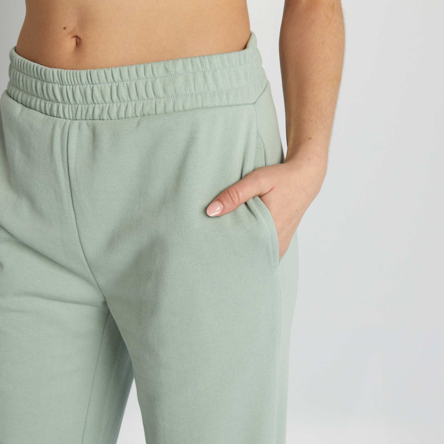 Sweatshirt fabric joggers GREEN