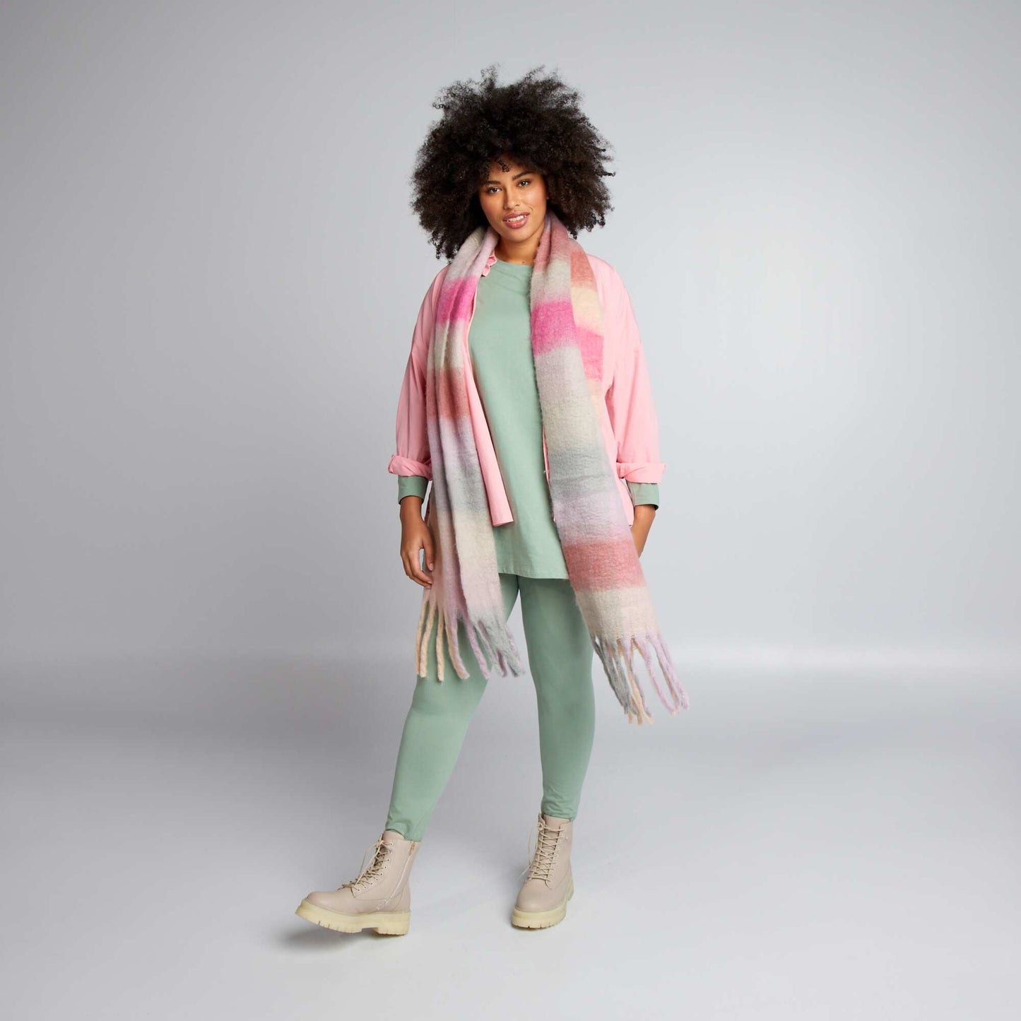 Plain jersey leggings GREEN