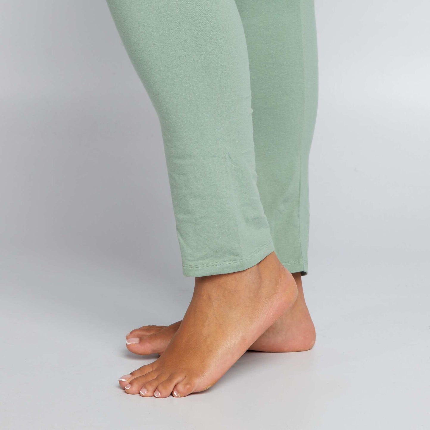Plain jersey leggings GREEN