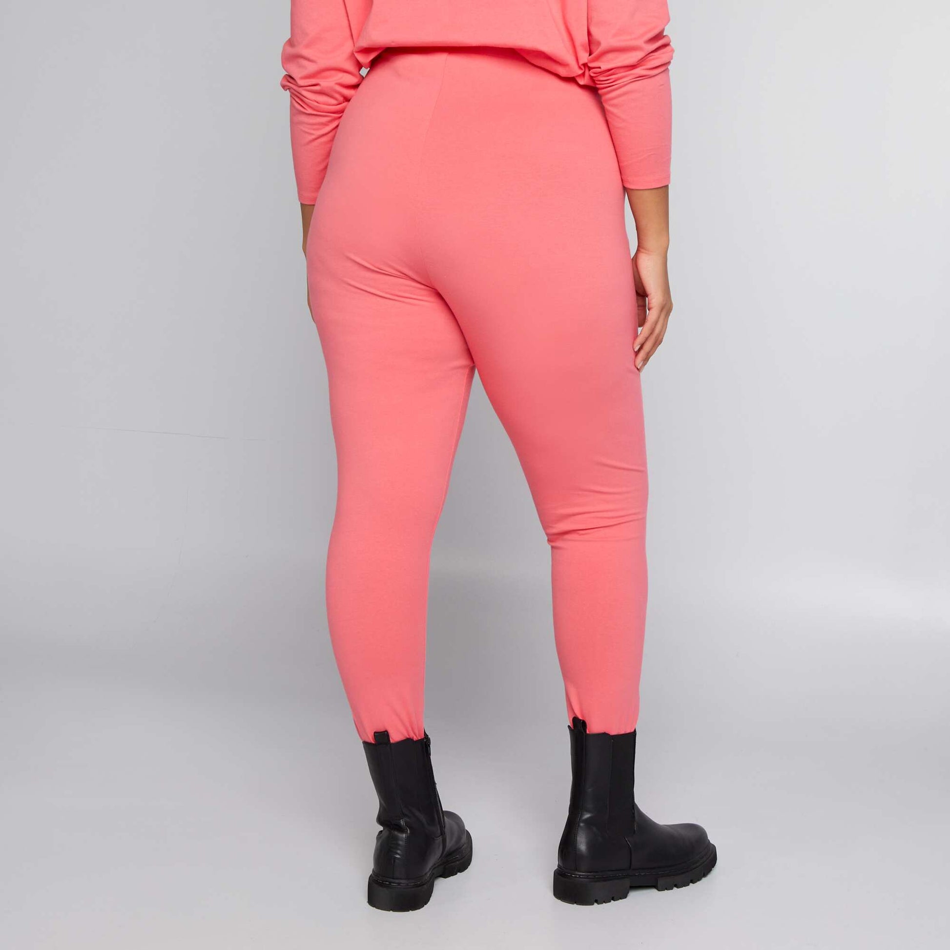 Plain jersey leggings PINK