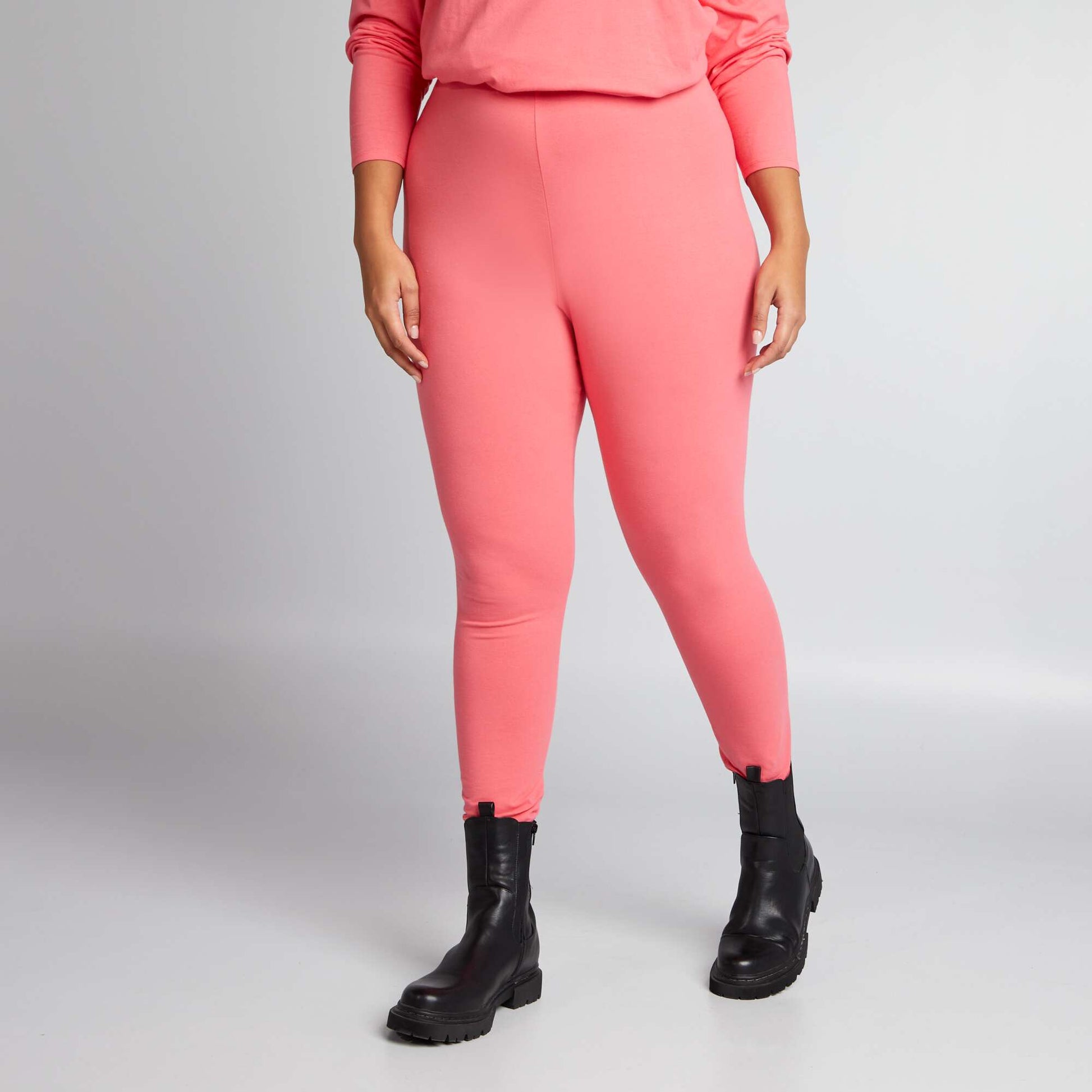 Plain jersey leggings PINK