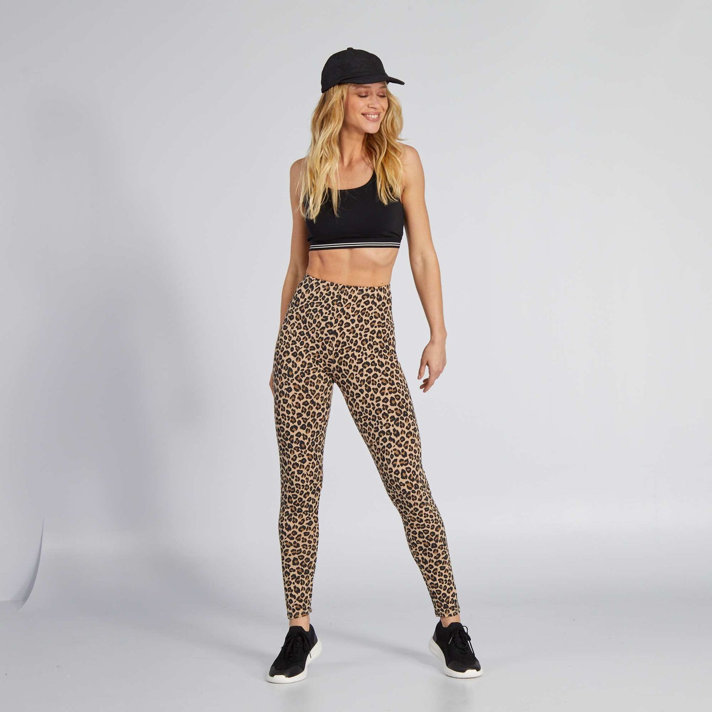 Leopard pattern leggings BEIGE