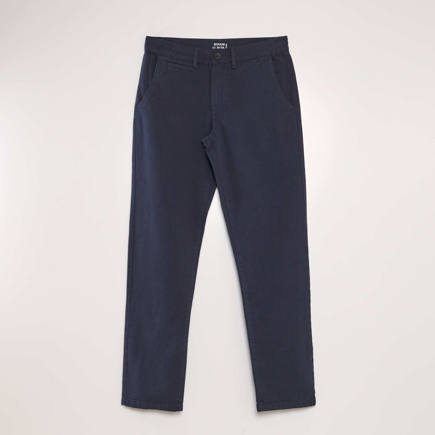 Straight-leg cotton trousers BLUE