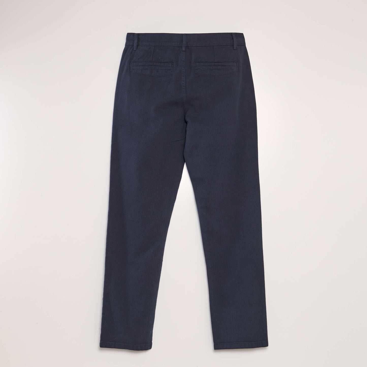 Straight-leg cotton trousers BLUE