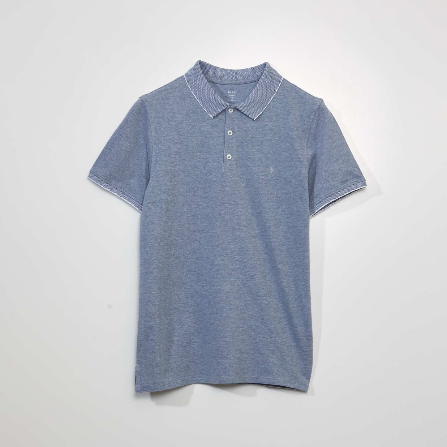 Cotton piqué polo shirt BLUE