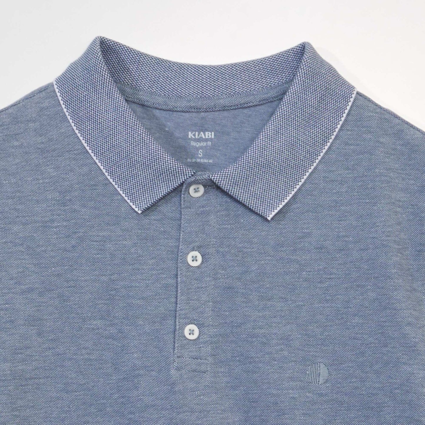 Cotton piqué polo shirt BLUE