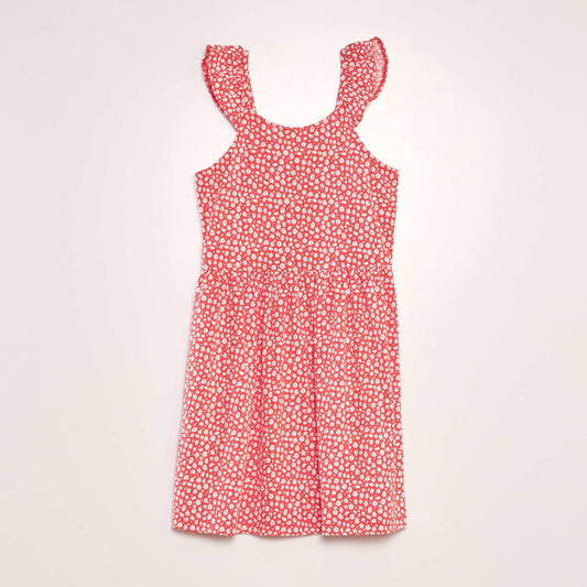 Lightweight printed dress RED