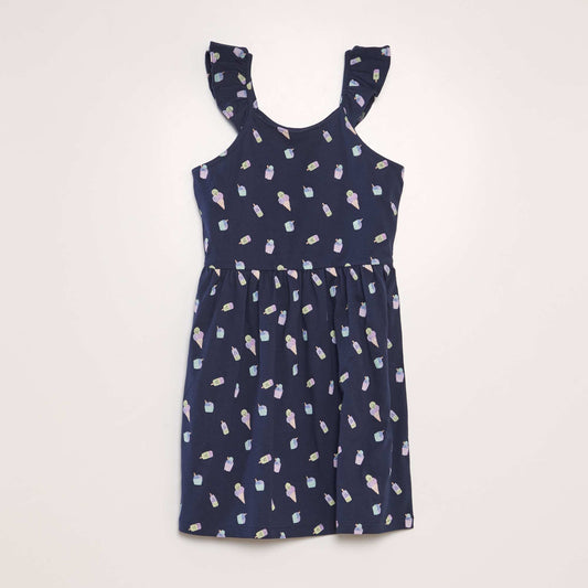 Lightweight printed dress BLUE