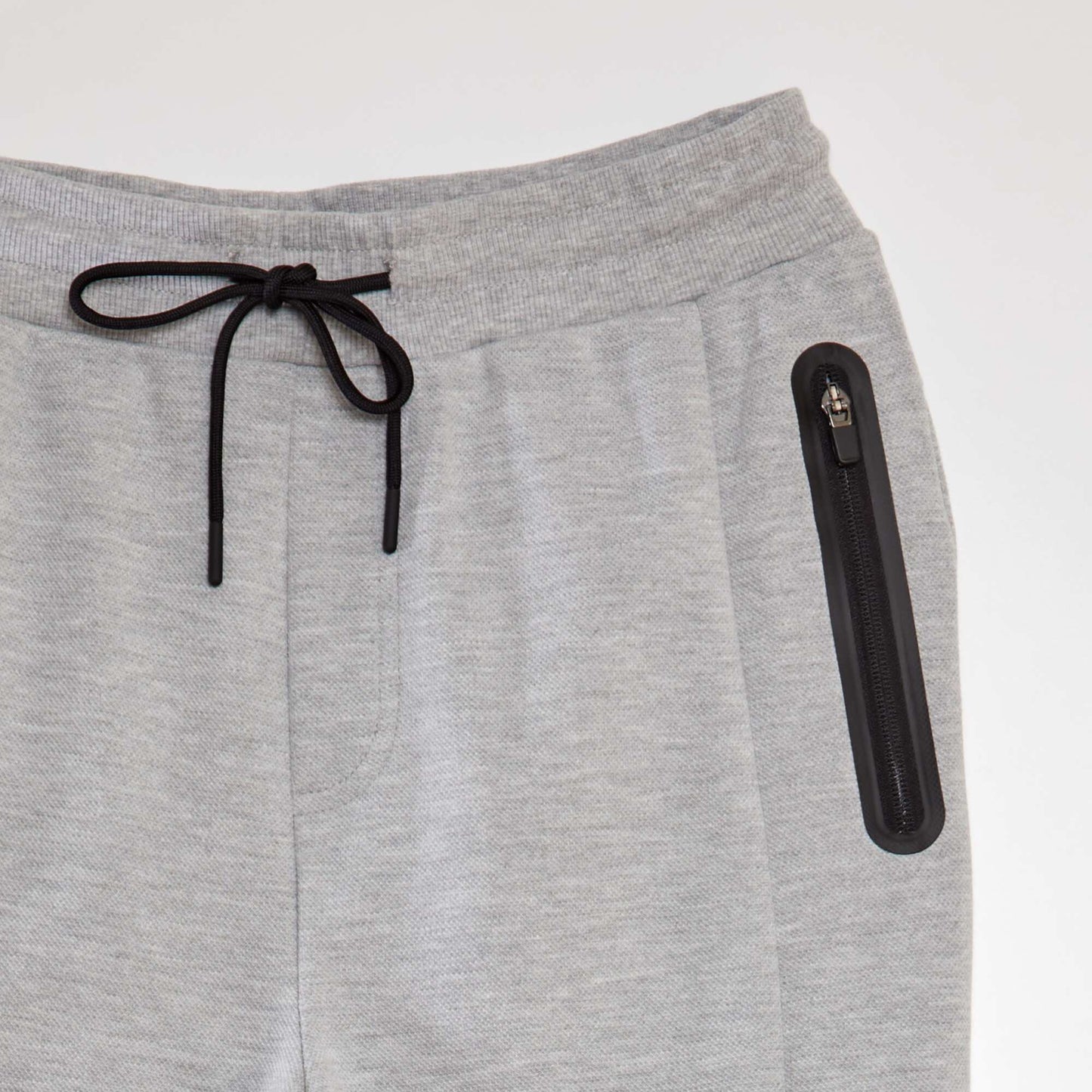 Cotton piqué joggers GREY