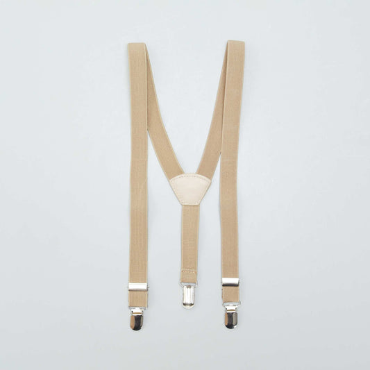 Clip-on braces beige