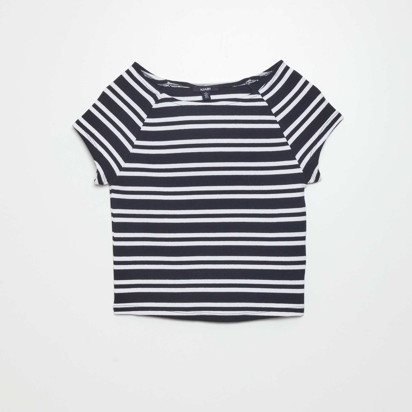 Ribbed crop top T-shirt STRIPES1