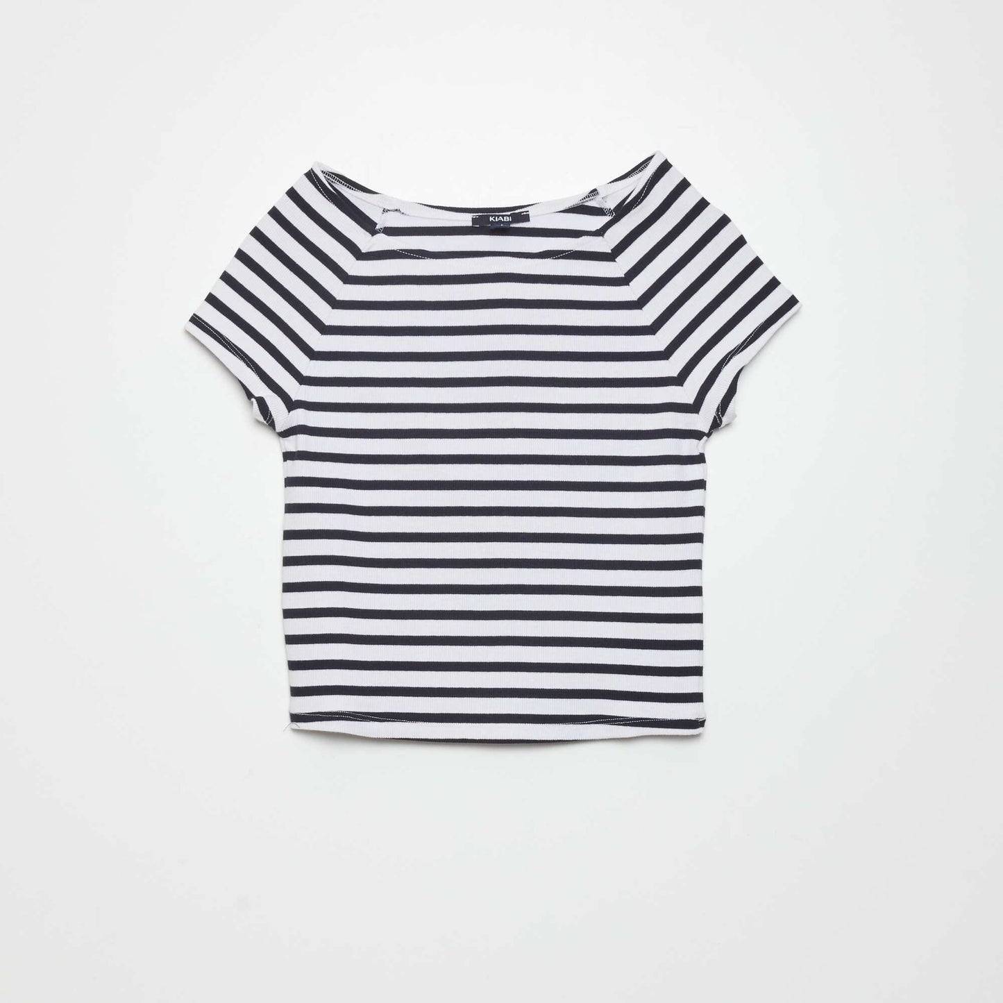 Ribbed crop top T-shirt STRIPES2