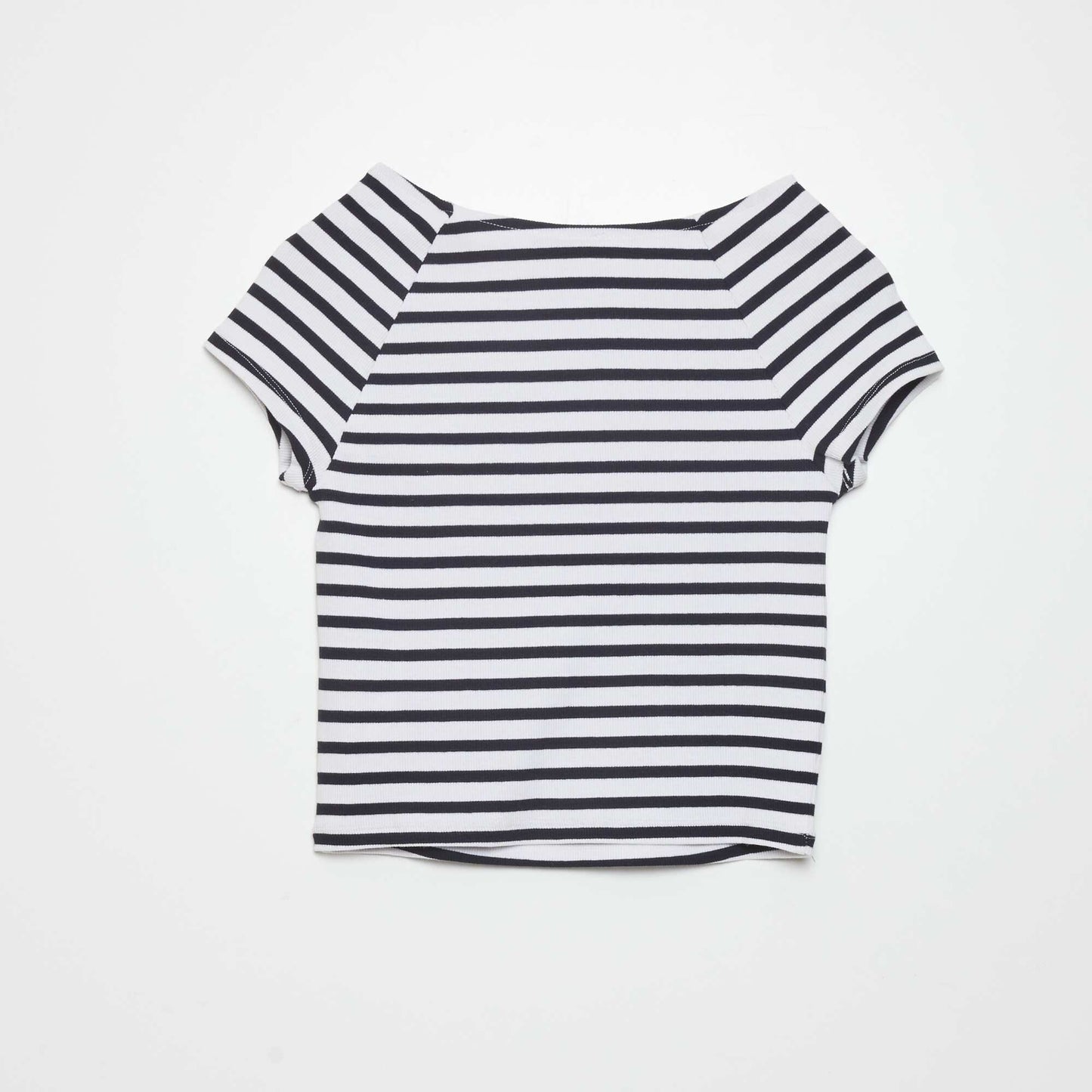 Ribbed crop top T-shirt STRIPES2