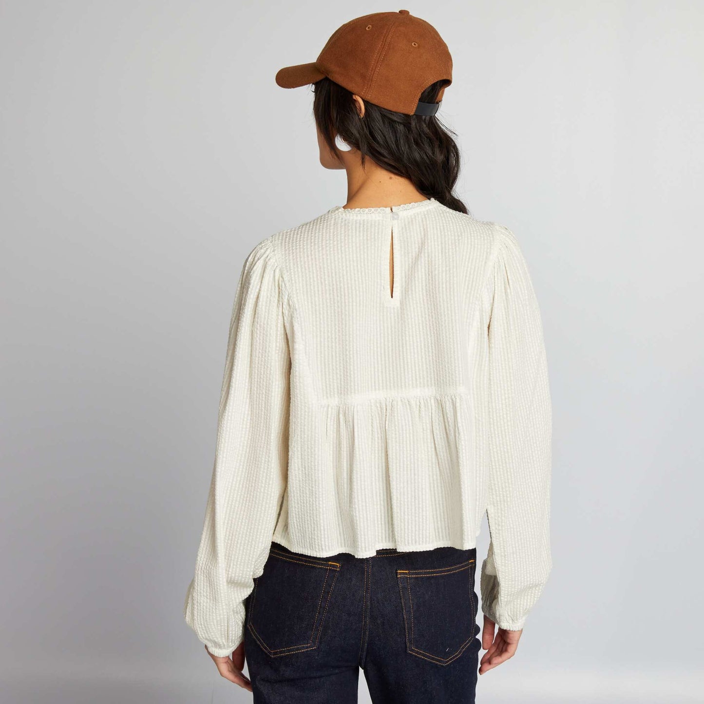 Cotton gauze blouse IMMACULATE ECRU