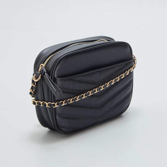 Synthetic shoulder bag Black