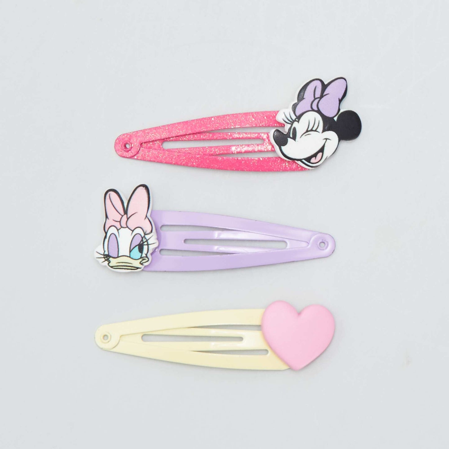 Pack of 3 Minnie and Daisy hair clips PINK