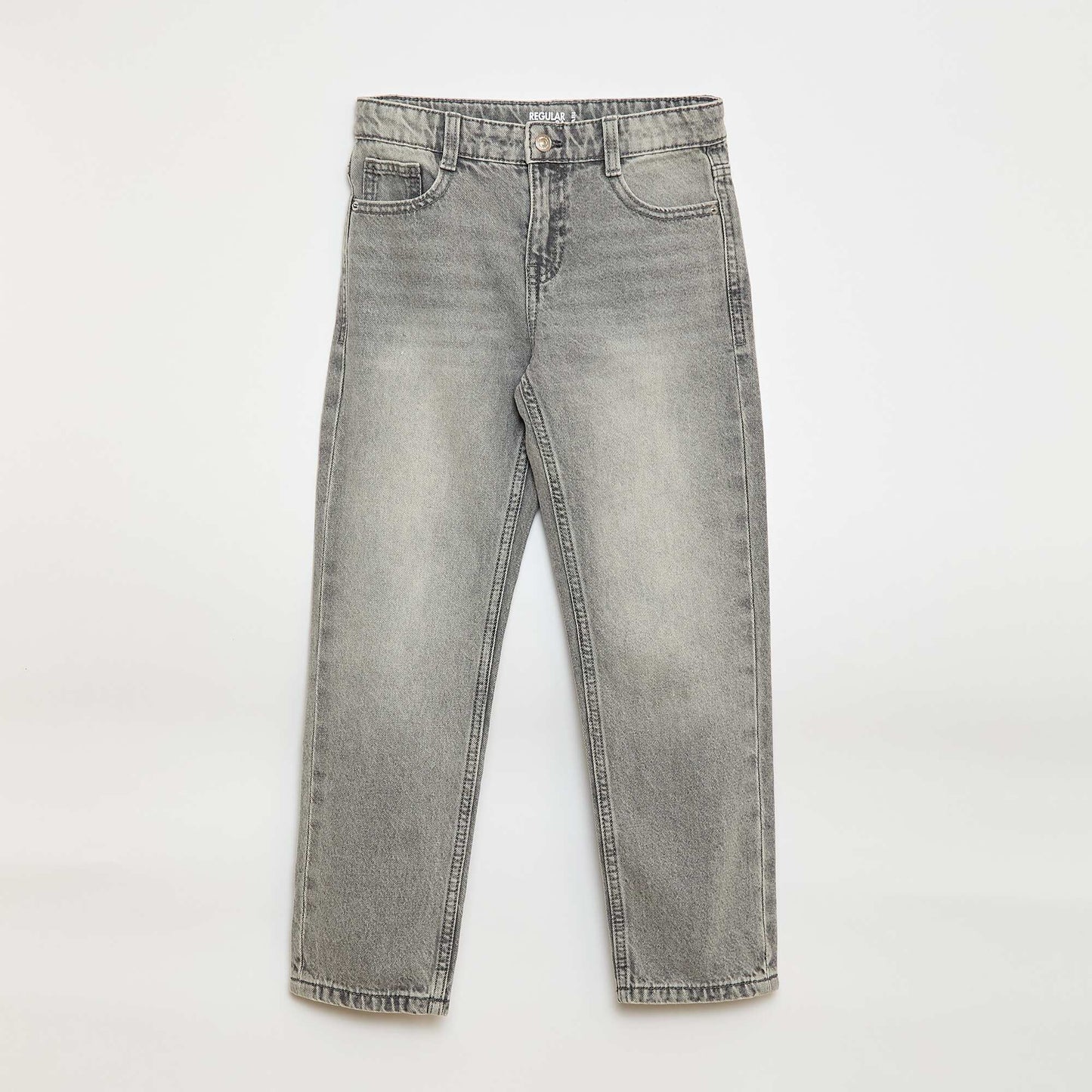 5-pocket straight-leg jeans GREY