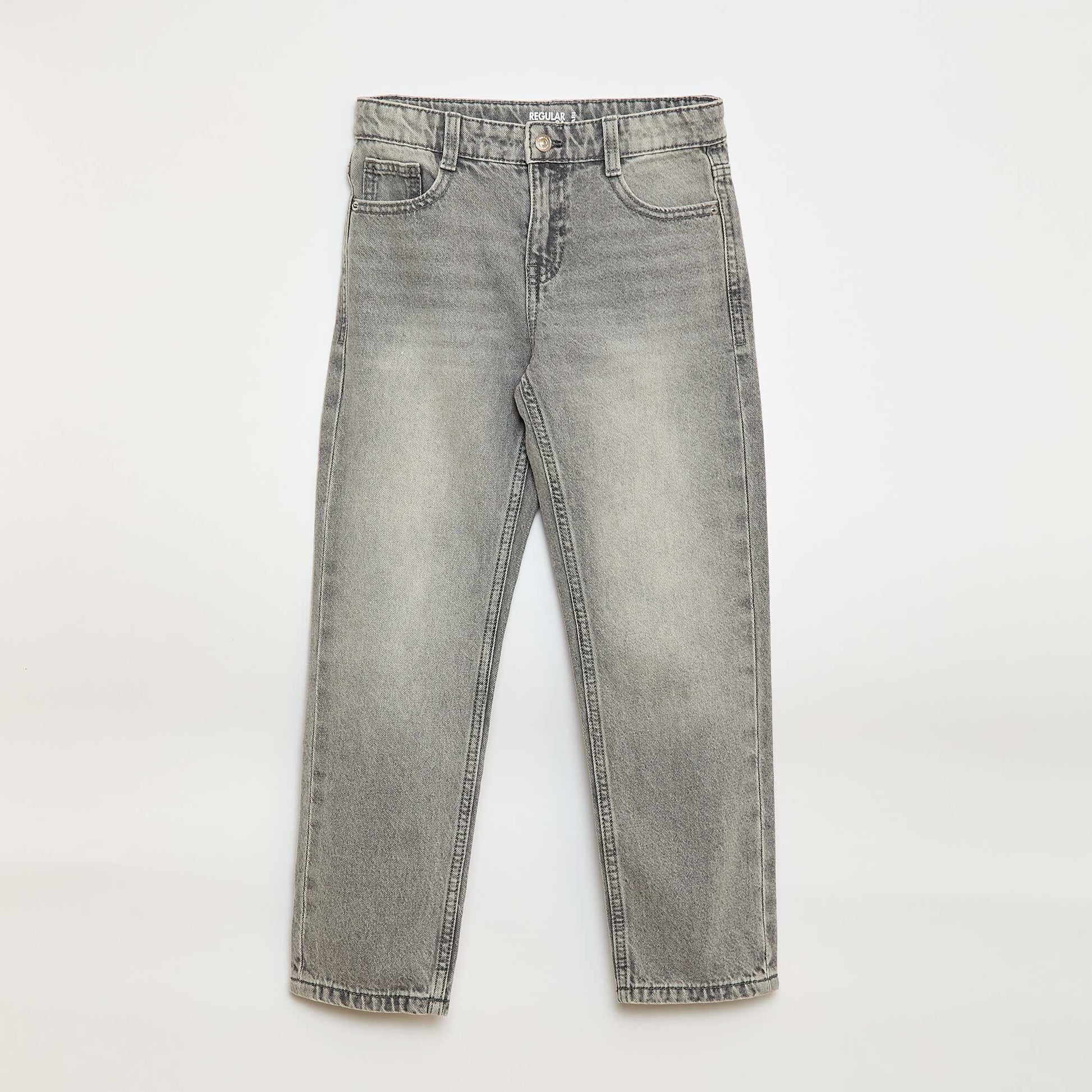 5-pocket straight-leg jeans GREY