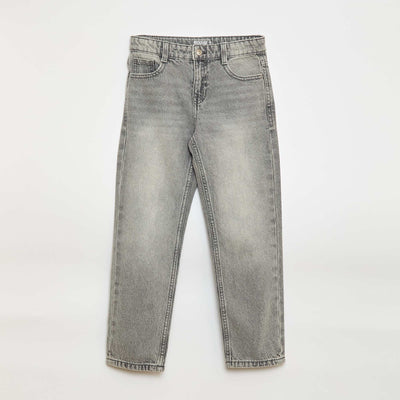 5-pocket straight-leg jeans GREY