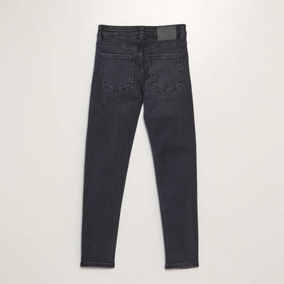 Skinny denim trousers. BLACK