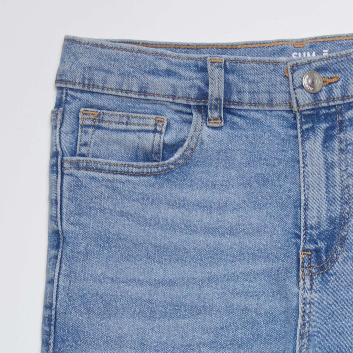 Slim-fit jeans with adjustable waist BLUE